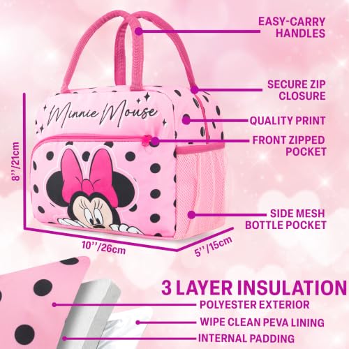 Get Trend Minnie Mouse Girls Insulated Lunch Tote Bag, School Supplies by Get Trend - Used condition - Image 4