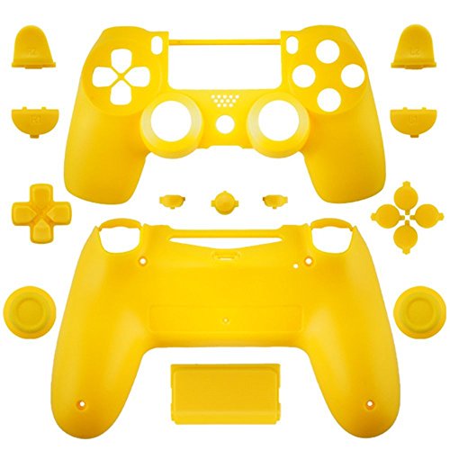 Custodia completa con pulsanti per controller wireless PS4 (giallo)