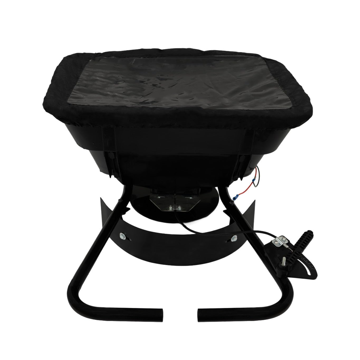 Épandeur Remorqué à Engrais Pour ATV Quad 12 V Capacité de Trémie 45,3 L 38 kg 560 TR/min Tractage Pour Sable Graine Sel Épandage Réglable 1490m² [Déflecteur & Housse de Pluie INCLUS]