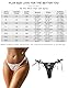 ohmydear Damen Geschnürt Strings Spitze G-String Thongs zum Binden String Tanga Sexy Dünn Mini Unterwäsche Blumenstickerei Unterhosen Große Größen Höschen