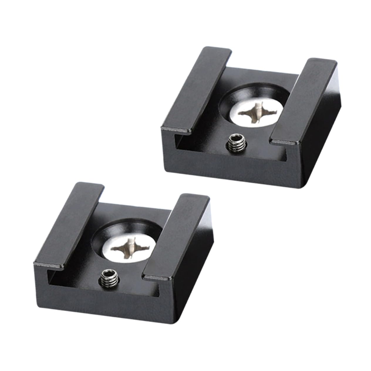 VILLCASE 2Pcs Cold Shoe Mount Adapter for Camera Multifunctional Quick Release Flash Stand Bracket Durable Compatible with LED Lights Monitors Threaded