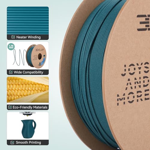 Image of 3DHoJor Matte PLA Filament 1.75mm, Upgrade 1kg Cardboard Spool PLA Filament 1.75 PLA 3D Printing Filament, Print with Most 3D Printers Using 3D Filament-Morandi Green