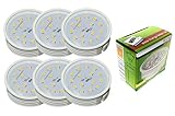 6x 5 Watt LED Modul in 3 Stufen dimmbar - warm-weiß leuchtend. Dieses Modul zeichnet sich durch die flache Einbautiefe aus. Der Anschluss erfolgt direkt an 230 Volt, am Modul befinden sich zwei ca. 100mm lange Anschlusskabel.