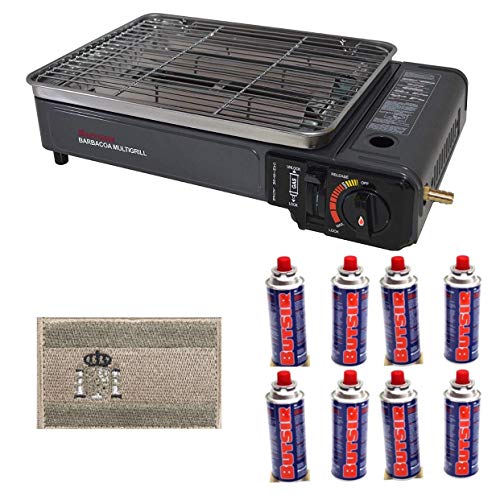 Militar-TLD Promocion Butsir Barbacoa a Cartucho multigrill, Negro, COCH0011 Incluido 8 Cartuchos BUTSIR B-250 Gas