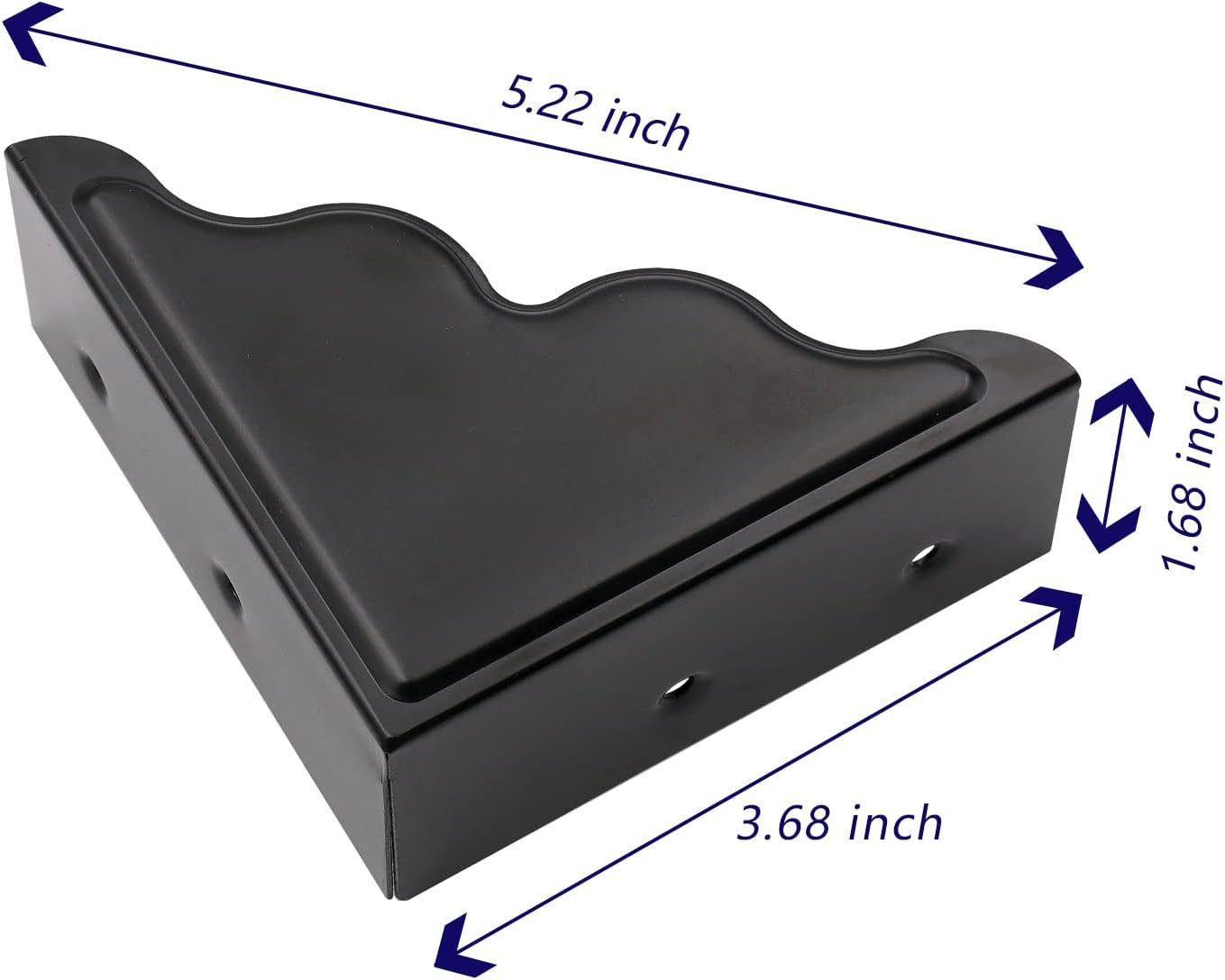3.74inch Metal Corner Protectors Decorative Desk Box Corner Protector Desk Case Edge Cover Guard Furniture Corner Pack of 4