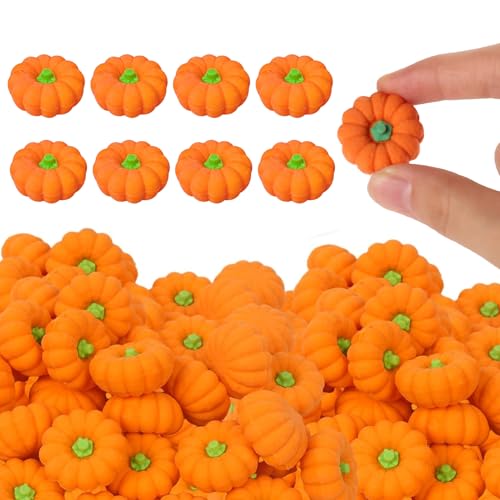 Pumpkin Eraser Bulk Set of 44 Pcs Halloween Pumpkin Erasers for Kids Fall Pencil Erasers 3D Fun Mini Erasers for Classroom Prizes Thanksgiving and Halloween Party Favors