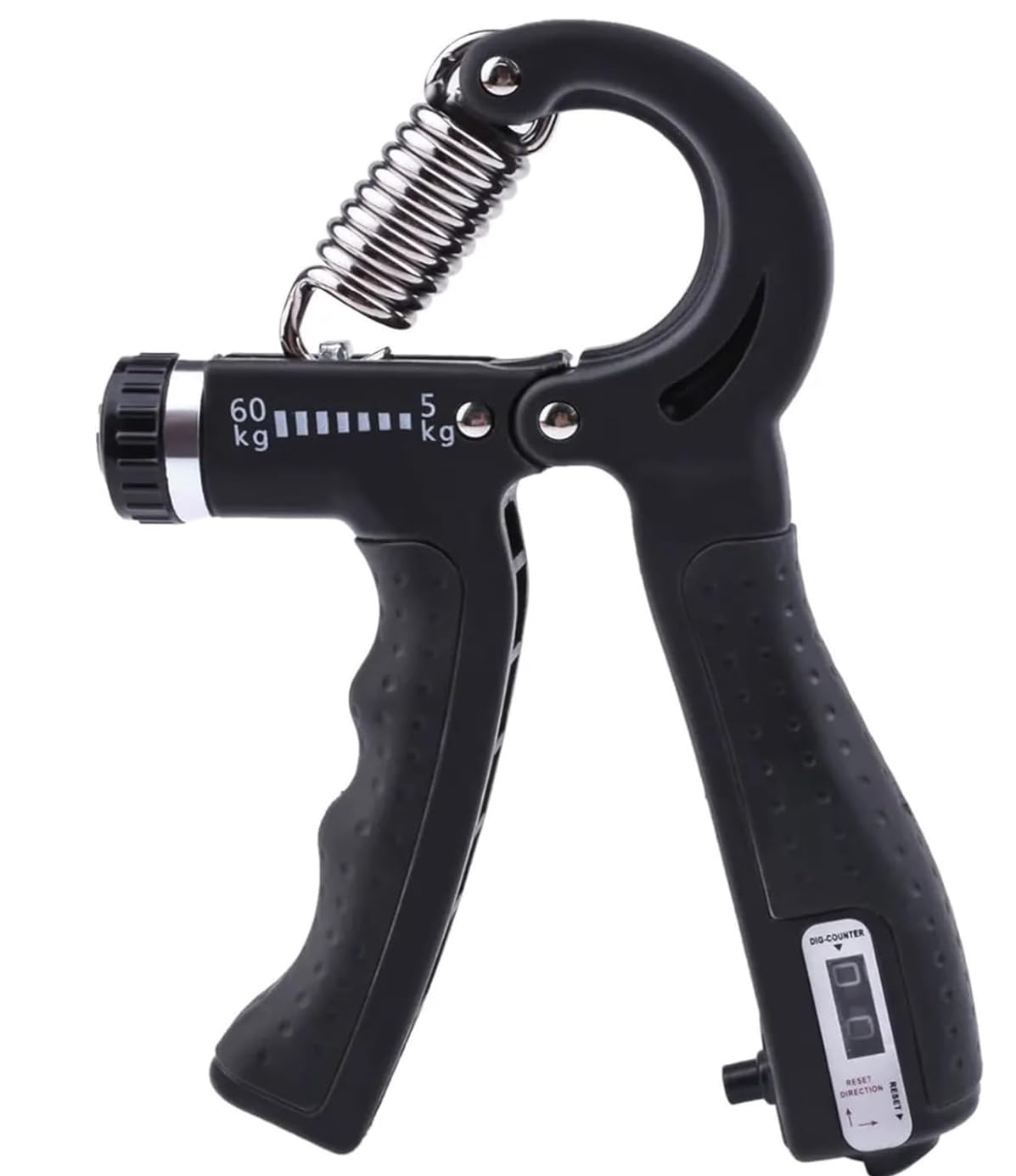 Fitness 5-60 kg Grip Strengthener Exerciser – Adjustable Hand Grips Strengthener with Stainless Steel Spring for Strong Wrists, Fingers, Forearm, Hands