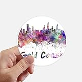 Dimensions : diamètre 10cm DIYthinker Gold Coast Ghana Afrique Ville Aquarelle Autocollants 10CM Mur Valise pour Ordinateur Portable Motobike Decal 8Pcs diamètre 10Cm Multicolor
