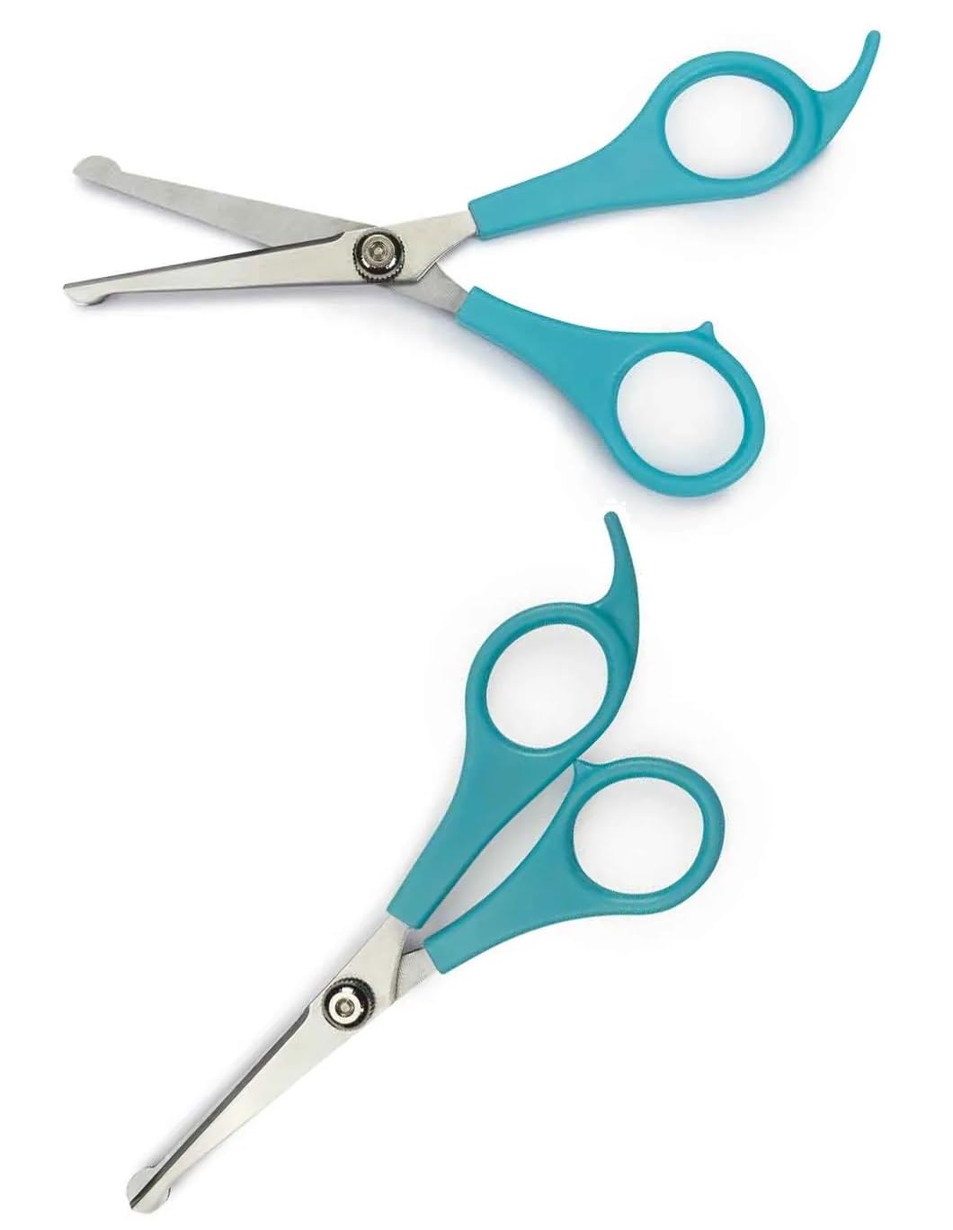 Grooming Scissors 6 Inch Ball Tip Shears Cat Dog Small Pet Delicate Area Protection (2 Tools)