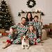 Feionusin Family Christmas Pajamas Matching Sets, Xmas Pjs Sets Holiday Sleepwear Matching Pajamas Long Sleeve Nightwear Set（Large, for Men, 01-Green/Reindeer
