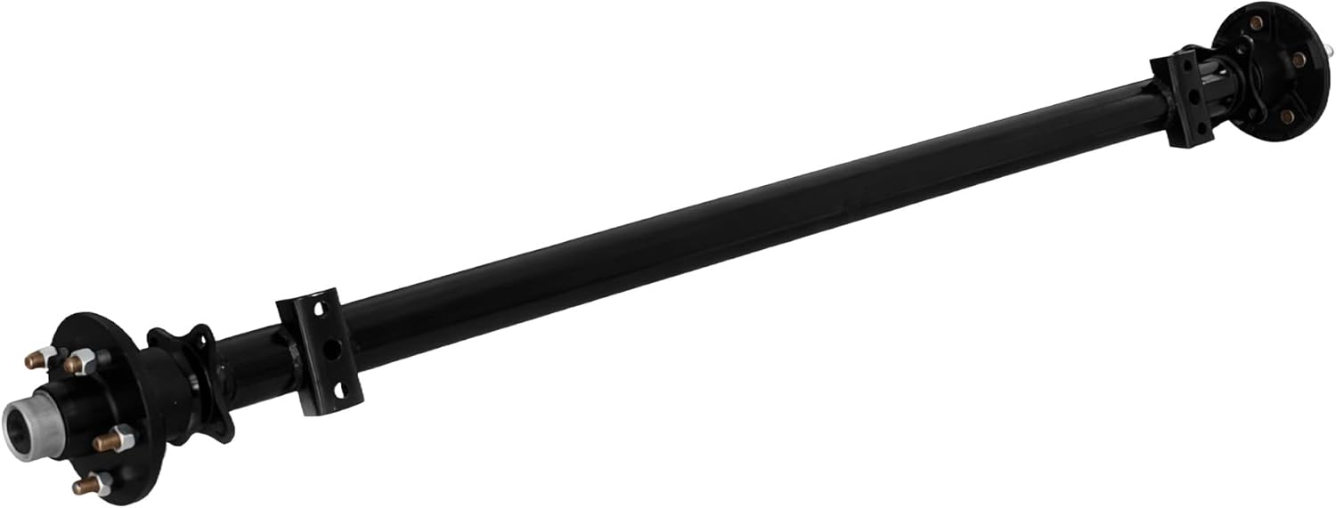 dreamdragon 2000 lbs Trailer Axle with 5x4.5 Idler Hubs - 71" Hubface 58" Spring Center