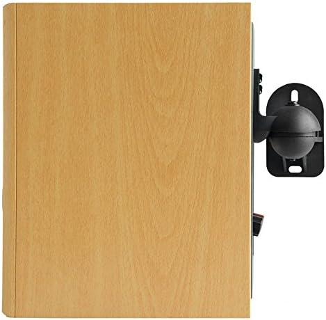 VonHaus Black Universal Wall Mount Speaker Brackets - Pack of 2