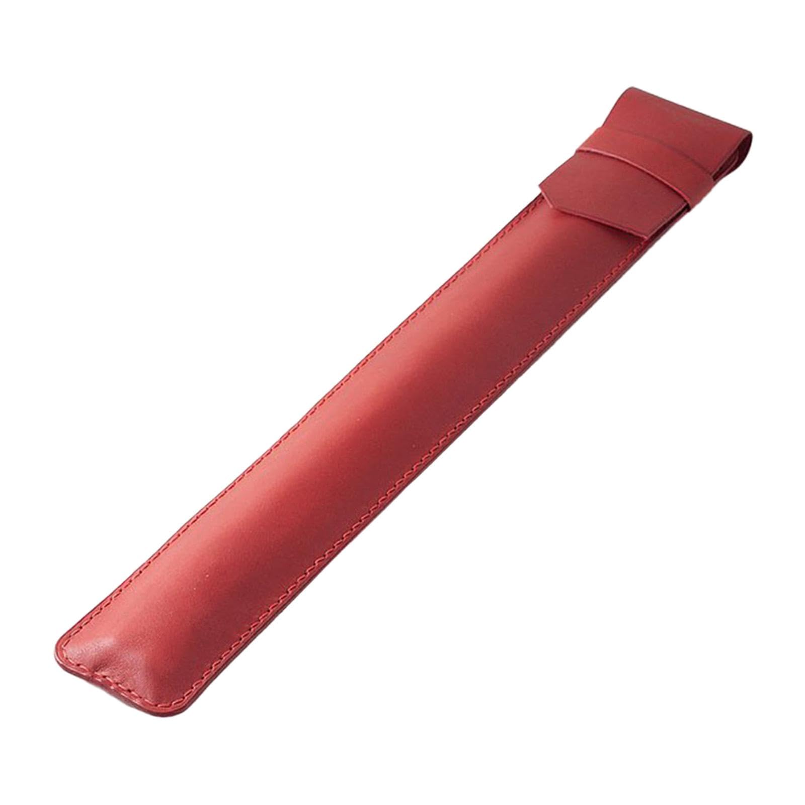 rockible Sac de rangement pour baguettes, étui en cuir pour baguettes, pochette pour baguettes, support pour activités, fête, Concert, joueurs pour enfants, Rouge