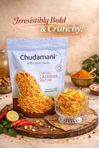 Image of Chudamani Kettlecooked Snacks Combo Pack-3 (250gm) Classic Indori Sev, Lawajab Mixture, Masala Boondi Namkeen, Crunchy and Spicy, Famous Indori Cooked Snacks Namkeen