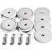 DIYMAG Neodymium Round Base Magnet with Mounting Screws, Strong, Permanent, Rare Earth Magnets. DIY, Building, Scientific and Craft Pot Magnets, 1.26 inch x 0.3 inch, Pack of 4