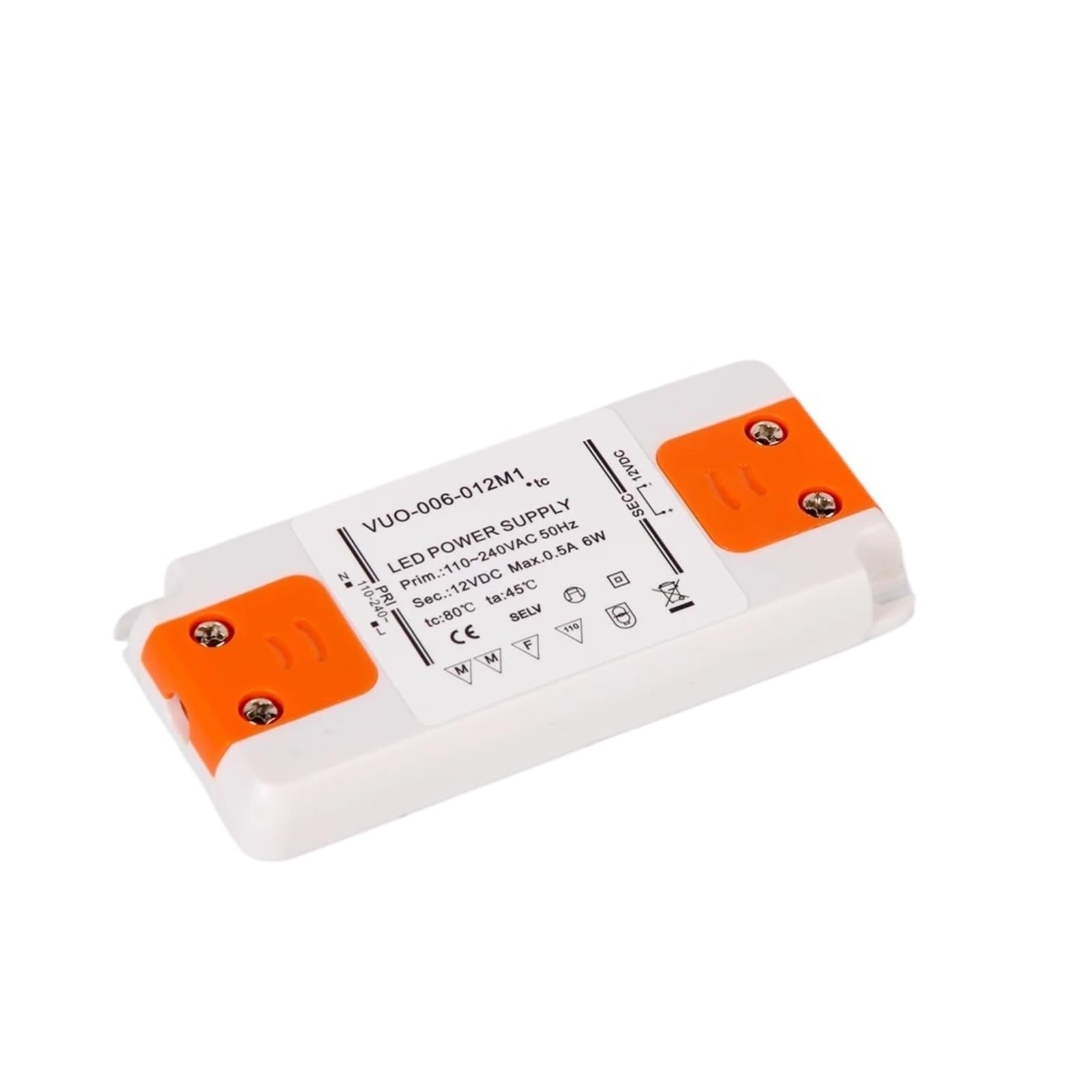 PWANUIGTE LED Driver 6W 12W 15W 30W 50W 60W AC110V 220V to DC12V 24V Power Transformer(12V6W)