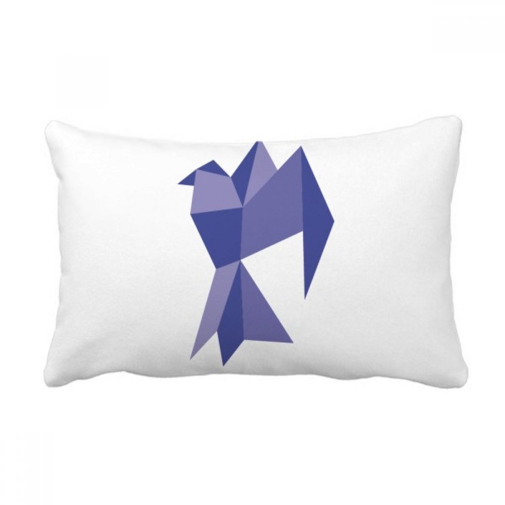 Oreiller de salon violet motif pigeon origami jeté de canapé