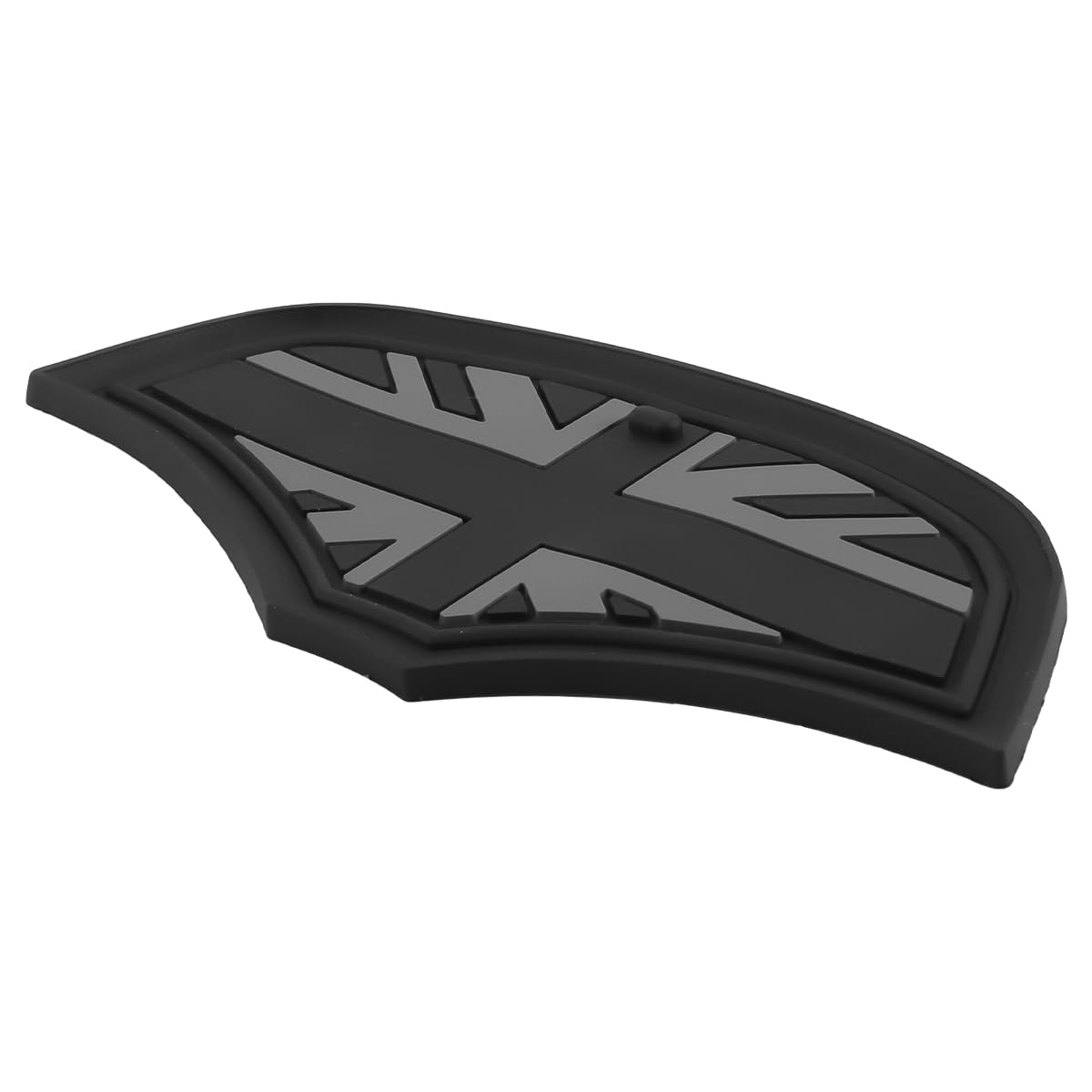 3 Stück schwarze rutschfeste Silikon-Untersetzer für Getränkehalter im Flaggendesign, Fahrzeug-Getränkehalter-Einsatz, Zubehör, rutschfest, für Mini Cooper F55/F56/F57/Mini-Serie