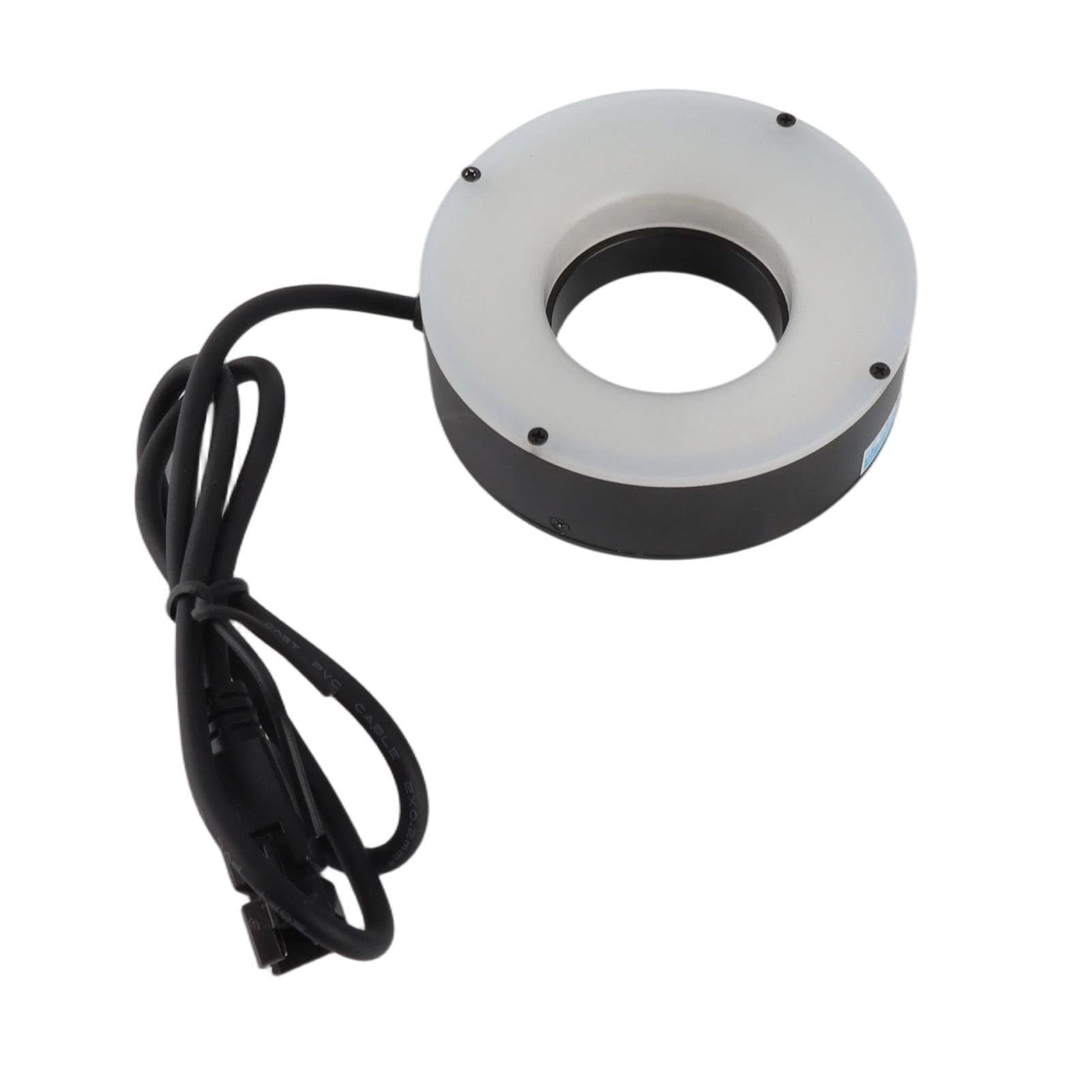 Akozon Luz LED para Microscopio, 24V, Alto Brillo, para Cámara de Microscopio Estéreo Binocular, Iluminación Uniforme, Aleación de Aluminio