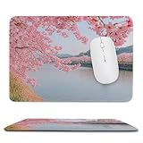 小型 ゲーミング マウスパッド さくら キーボードパッド マウスマット デスクマット 小型 ゴム底 エレコム 光学式 マウス対応 滑り止め 耐久性 良い おしゃれ かわいい 防水 サイバーカフェ オフィス最適 適度な表面摩擦 男性のプレゼント 27x22 cm jp-1121