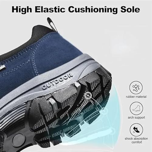 Ideacloth Shoes for Men, Orthopedic Comfortable Wide Fit Toe Anti-Slip Waterproof Walking Slip On4