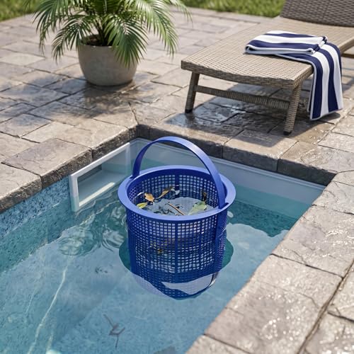 Panier Filtre Panier Écumoire,Panier D'écumoire de Piscine,Panier Skimmer Piscine,Panier pour filtre de piscine Installation Rapide Anti-Obstruction Pour Nettoyage De Piscines