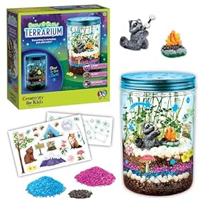 Creativity for Kids Grow ‘N Glow Terrarium Kit – Educational Science Kits| Easter Basket Stuffers for Kids Gifts for Boys and Girls| Craft and STEM Projects (Ages 6+)