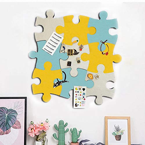 Buy Cork Board Tiles, Felt Bulletin Board Wall Puzzle Shape Pin Board w