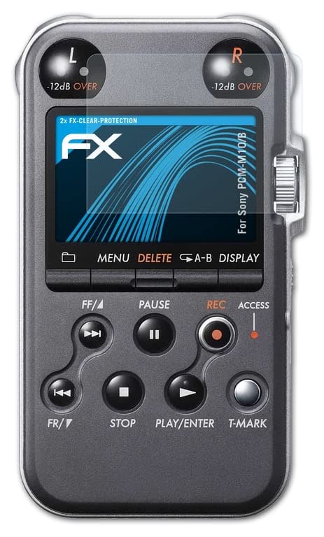 atFoliX Screen Protector Compatible with Sony PCM-M10/B Film, Ultra Clear FX Screen Protector (2X)