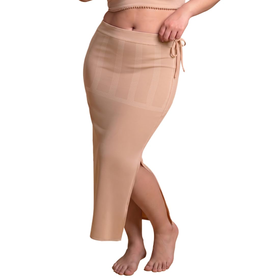 Women Blended Fabric Saree Shapewear Petticoat (SS-406)-image-8
