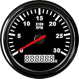 Adecuado Para: tacómetro apto para coche/camión/Barco/motor generador de diésel/motor de gasolina, todo tipo de sensores tacho RPM y muestre la velocidad de rotación del motor.