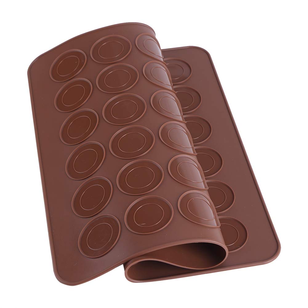 Dioche Tappetino Macaron - Set per Macarons, Contiene Fino a 48 Macaron, Set 48 Stampi da Forno con capacità di Fori per Macaron, 39 x 28,5 cm