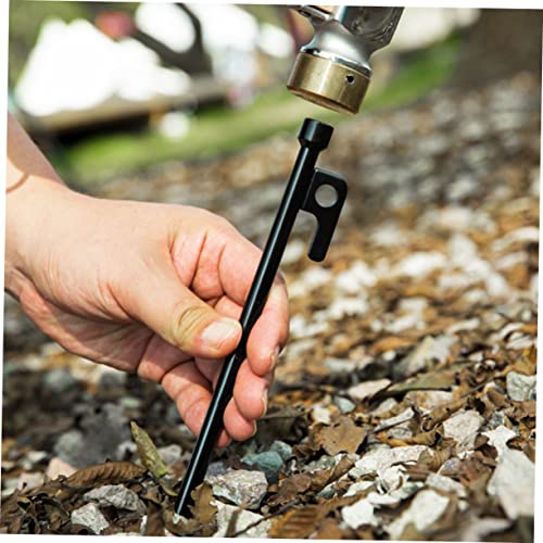 2Pcs Heavy Duty Metal Tent Stakes Thickened Ground Nails for Camping Outdoor Tent Pegs with Curved Hook Design miniatura 7