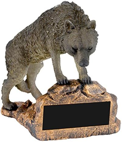 Premios y regalos R Us personalizable lobo Mascot trofeo, incluye personalización
