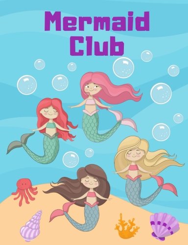 Cahier de composition ligné Mermaid Club 18,8x24,6 cm 200 pages pour l'école