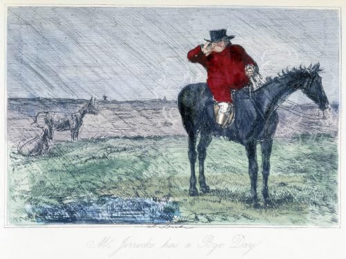 Affiche toile scène de chasse Hablot Knight Browne de 60x90cm pour décoration murale