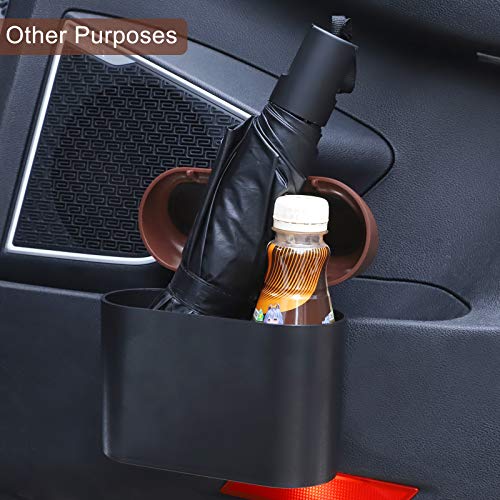 Image of Accmor Car Trash Can with Lid, Leakproof Vehicle Trash Bin Auto Dustbin Organizer, Waterproof Mini Garbage Bin Trash Container with Garbage Bag for Automotive Car, Home, Office, Kitchen