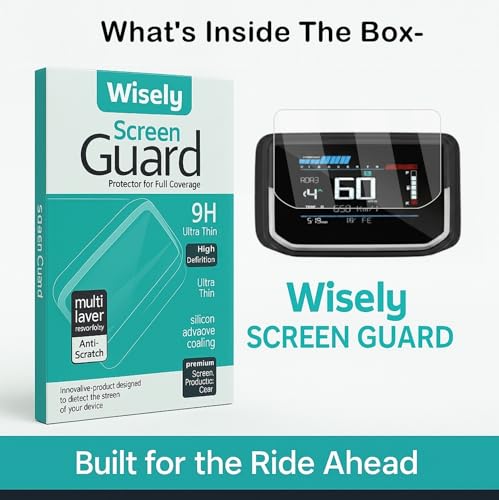 Image of Wisely Pack 2 - Screen Guard for HERO GLAMOUR X 125 (2025) Bike - TFT Display Digital Meter Protector - HD Clear, Full Cover - Easy Installation Kit - GlamourX Instrument Cluster Accessories