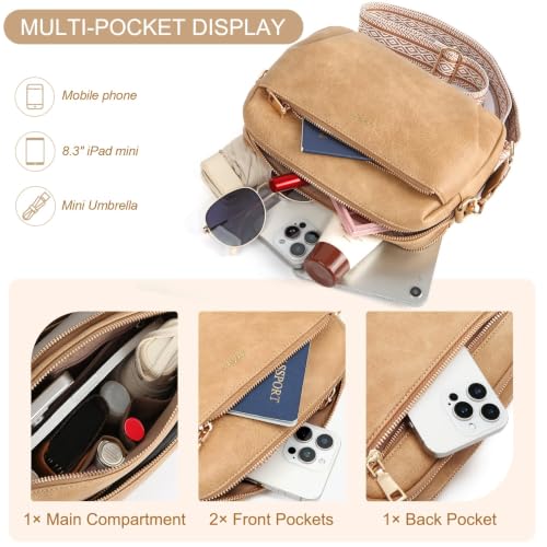 Image of Crossbody Bag for Women Vegan Leather Handbag Purse Anti Theft RFID