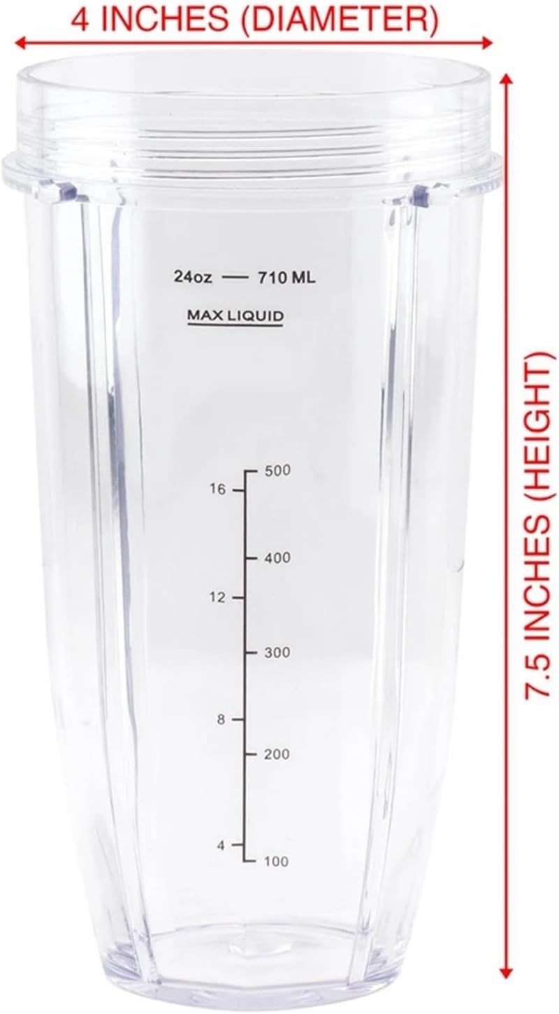 Blender Replacement Parts Fit for Ninja, 24Oz Cup 7 Fins Extractor Blade, Fit for Nutri Ninja Auto IQ BN801 SS101 BL480-30 BL641