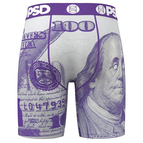 PSD Men's C-Note Purp Boxer Briefs, Multi, XL4