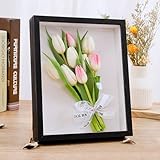 3D Shadow Box, 21 x 29.7cm Picture Frame, Deep Box Photo Frame Deep Frames Display Boxs Wooden Deep Boxs Square Photo Frames for Medal Flower & Crafts Display(Black) - Image 5