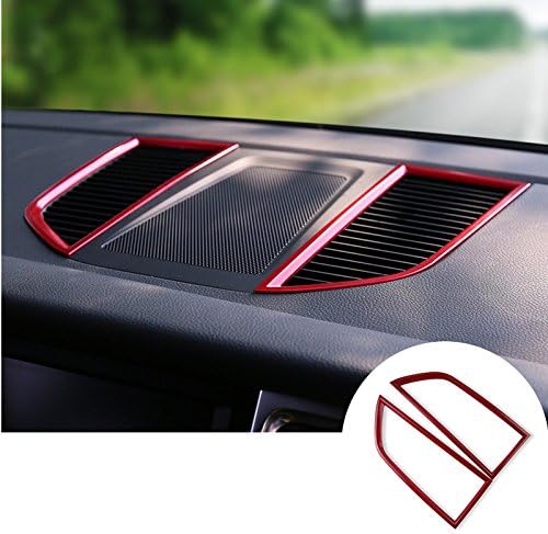 Red Inner Center Dashboard Air Vent Outlet Cover Trim for Porsche Macan 2014-2018