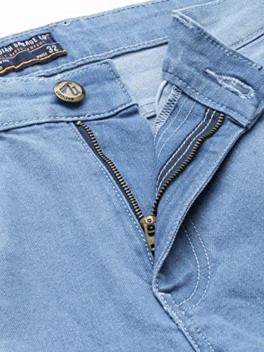 Image of The Indian Garage Co Men Regular Fit Solid Mid-Rise Stretchable Jeans