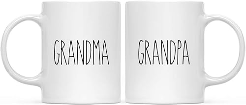 Andaz Press Simple Farmhouse - Decoración rústica de otoño para cocina, 11 onzas, taza de té de café de cerámica, regalo para abuelos, abuela,