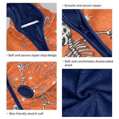 CHIFIGNO Girls Boys Zip up Hoodie Kids Hoodie with Pockets Boys' Outerwear Jackets Coats for Toddler and Kids3