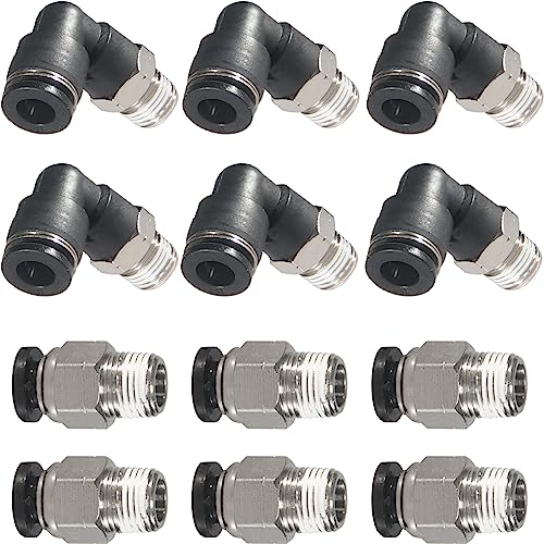 Msaeiqun PC/PL-1/4-N2 Pneumatische Fittings 12 Stück
