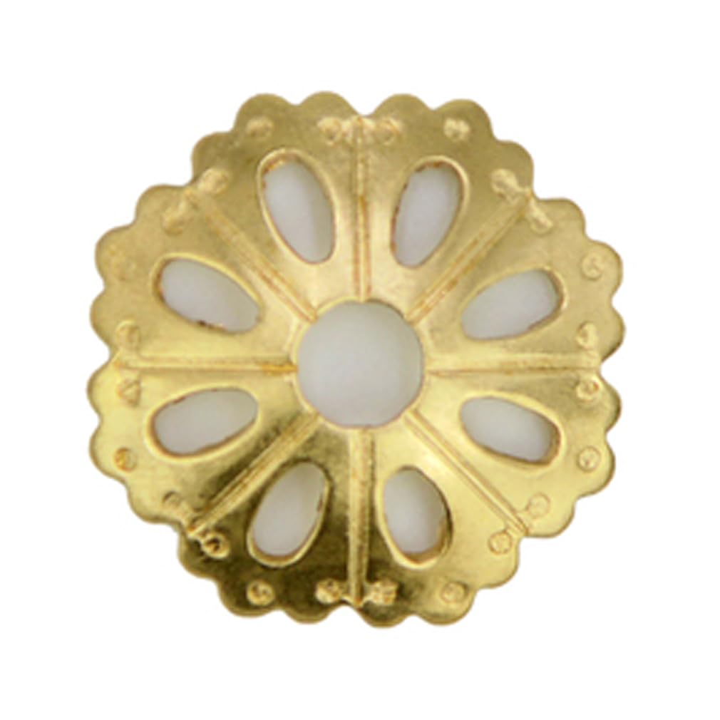 Tiazza 10pcs Convex Round Brass Backplate Washers - Classical Furniture Decoration Gasket Hardware Accessories