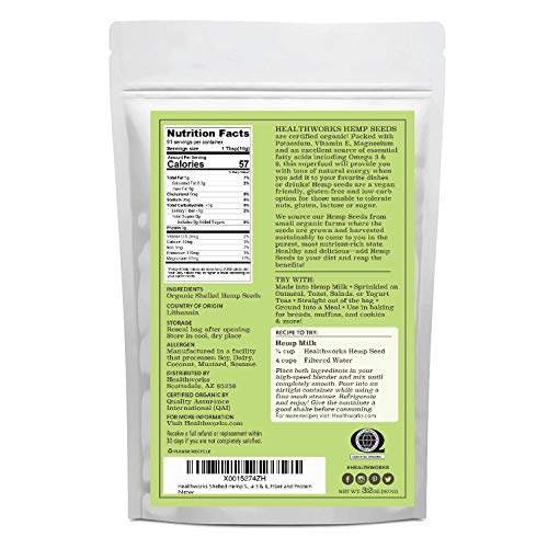 Healthworks Shelled Hemp Seeds Organic (64 Ounces / 4 Pound) (2 x 2 Pound Bags) | Premium & All-Natural | Canadian or… - Image 3