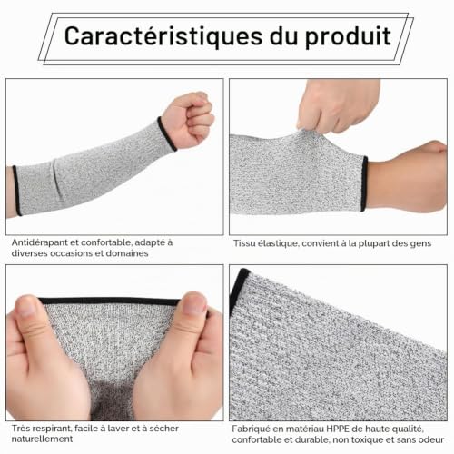 flintronic Protections d'avant-bras, Anti-coupures, Manchon Résistant – vue 5
